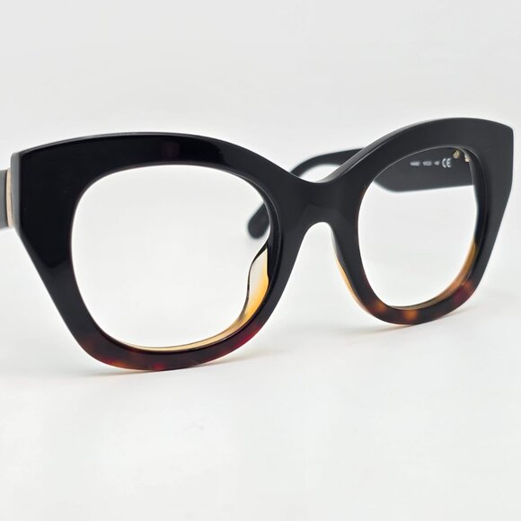 Kate Spade Jalena Black Dark Tortoise Fade Cat Eye Sunglasses Frame w/ Case 49mm - Picture 7 of 15